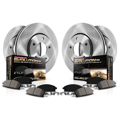 KOE2781 Powerstop 4-Wheel Set Brake Disc and Pad Kits Front & Rear New