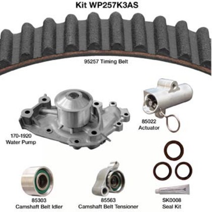 WP257K3AS Dayco Timing Belt Kit New for Toyota Camry Sienna Highlander ES300 | eBay